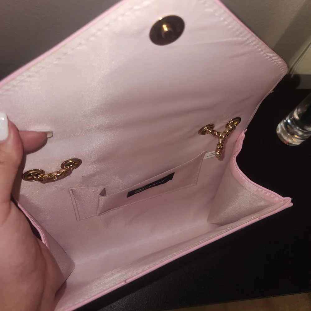 Chic Quilted Pink Chain Shoulder Bag